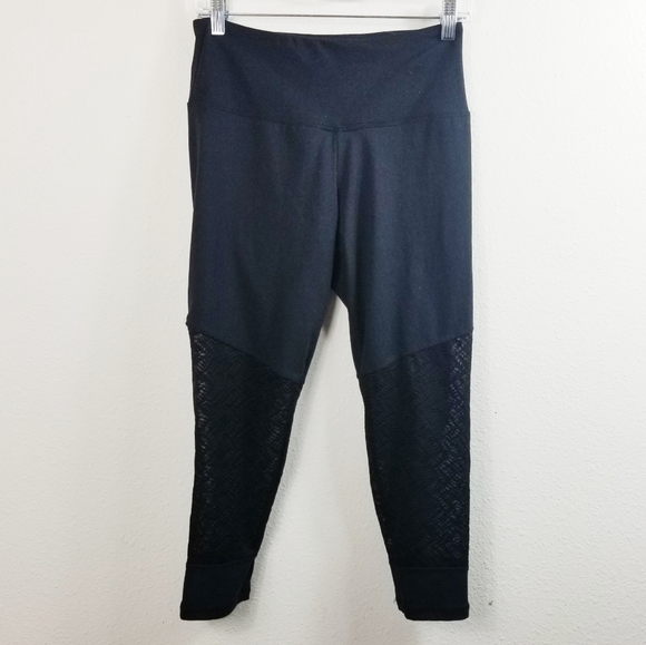 Marika Pants - Marika Workout Leggings Black Sheer Net Medium